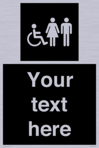 Custom information: black panel disabled female and male